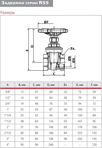 Задвижка клиновая 3&quot;в x 3&quot;в Giacomini R55Y010