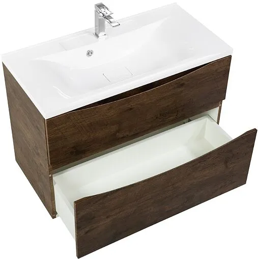 Тумба-умывальник подвесная BelBagno MARINO-H60 80 Rovere Moro MARINO-H60-800-2C-SO-RW-P+