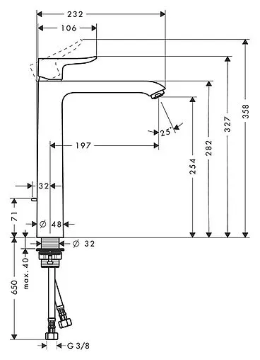 Смеситель для раковины Hansgrohe Metris 260 хром 31082000