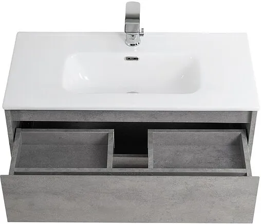 Тумба-умывальник подвесная BelBagno KRAFT 39 80 Cemento Grigio KRAFT 39-800/390-2C-SO-CG+BB800/390ETL