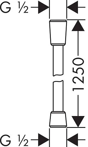 Шланг для душа Hansgrohe Isiflex 125см хром 28272000