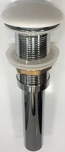 Выпуск автоматический для раковины без перелива Comforty белый матовый DK-01 MW Выпуск автоматический для раковины без перелива Comforty белый матовый DK-01 MW, 1