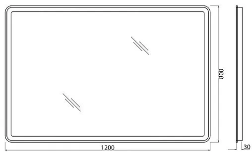 Зеркало с подсветкой BelBagno MARINO 120x80 механическая кнопка SPC-MAR-1200-800-LED-BTN