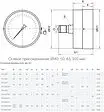 Манометр аксиальный Росма 50мм ТМ-210Т.00 6 бар ¼" 00000000598