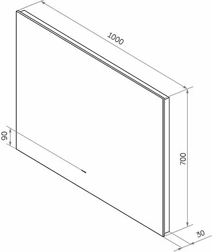 Зеркало с подсветкой Continent Trezhe Led 100x70 с бесконтактным сенсором белый ЗЛП316