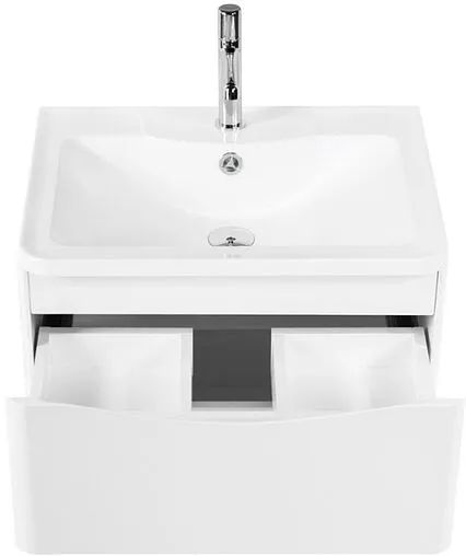 Тумба-умывальник подвесная BelBagno ACQUA 60 Bianco Lucido ACQUA-600-2C-SO-BL+BB600/455-LV-MR-ALR