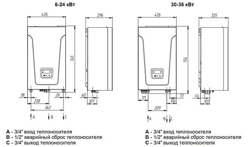 Котел электрический одноконтурный 6кВт Baxi Ampera Plus 6 E8403206--