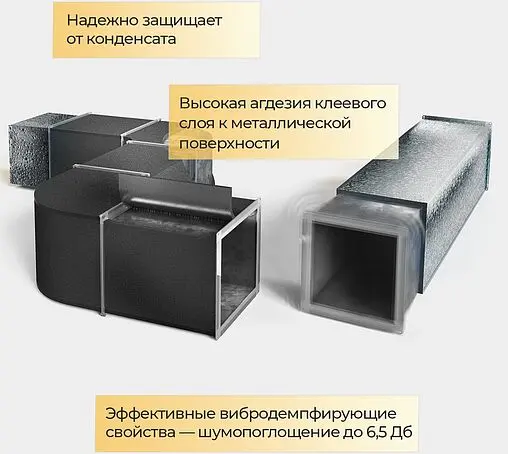 Теплоизоляция рулонная фольгированная 1000x10мм x 10м черная Energoflex Black Star Duct AL EFXR10110BSDUCAL