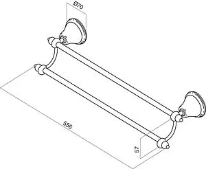 Полотенцедержатель Am.Pm 5 O Clock золото A25336401 Полотенцедержатель Am.Pm 5 O Clock золото A25336401, 2