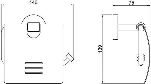 Держатель туалетной бумаги Aquatek Бетта чёрный матовый AQ4609MB