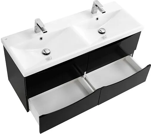 Тумба-умывальник подвесная BelBagno MARINO-CER 120 Nero Lucido MARINO-CER-1200-4C-SO-2-NL-P+BB-0325-120-2-LVB