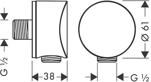 Шланговое подключение Hansgrohe FixFit S хром 26453000