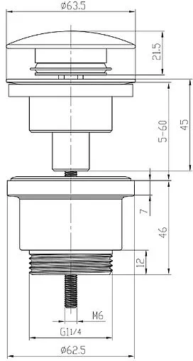 Выпуск автоматический для раковины Lemark бронза LM8500B