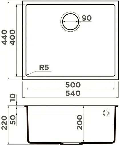 Мойка кухонная Omoikiri Bosen 54-U-SA бежевый 4993163