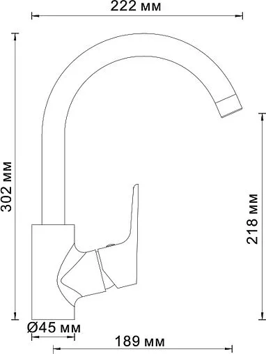 Смеситель для кухни Wasserkraft Lippe хром 4507