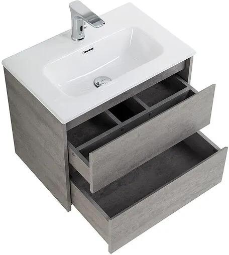 Тумба-умывальник подвесная BelBagno KRAFT 39 60 Cemento Grigio KRAFT 39-600/390-2C-SO-CG+BB600/390ETL