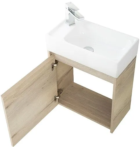 Тумба под умывальник подвесная BelBagno KRAFT MINI 50 L Rovere Galifax Bianco KRAFT MINI-500/260-1A-SO-RGB-L