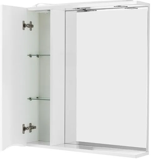 Шкаф-зеркало BelBagno FLY-MARINO 90 L Bianco Lucido MARINO-SPC-900/750-1A-BL-P-L