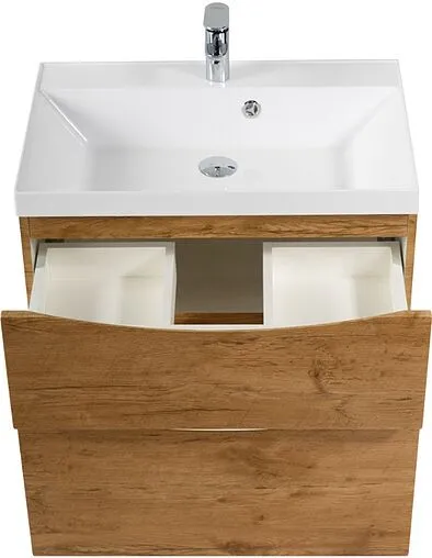 Тумба-умывальник подвесная BelBagno MARINO-H60 60 Rovere Nature MARINO-H60-600-2C-SO-RN-P+BB600/450-LV-MR-AST