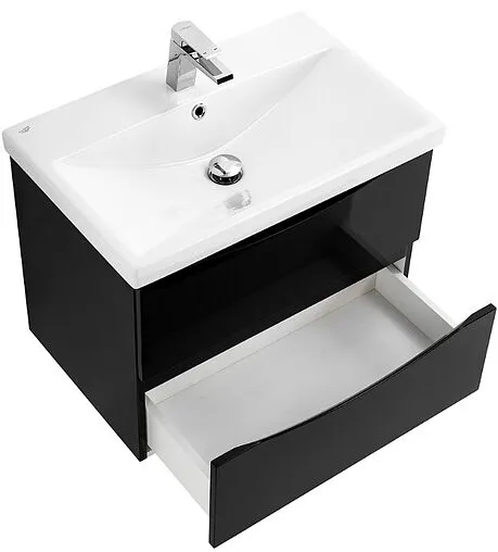 Тумба-умывальник подвесная BelBagno MARINO-CER 60 Nero Lucido MARINO-CER-600-2C-SO-NL-P+BB-0320-60-LVB