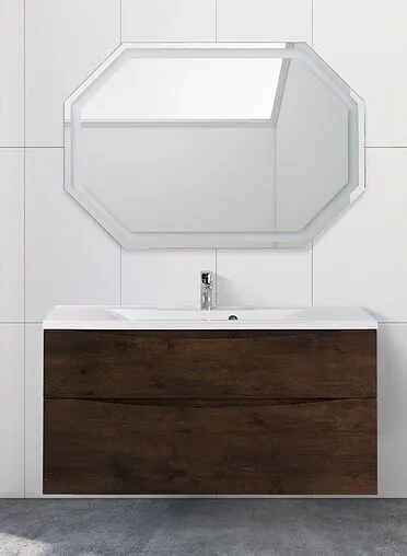 Тумба-умывальник подвесная BelBagno MARINO-H60 110 Rovere Moro MARINO-H60-1100-2C-SO-RW-P+BB1100/450-LV-MR-PR