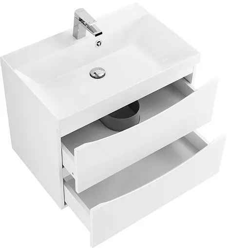 Тумба-умывальник подвесная BelBagno MARINO 60 Bianco Opaco MARINO-600-2C-SO-BO-P+BB600/450-LV-MR-AST