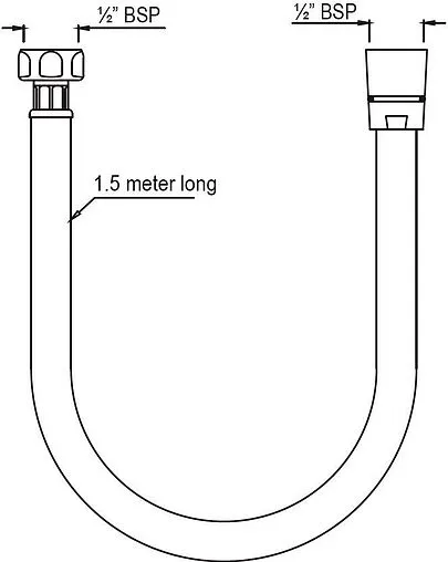 Шланг для душа Jaquar 150см хром SHA-CHR-571