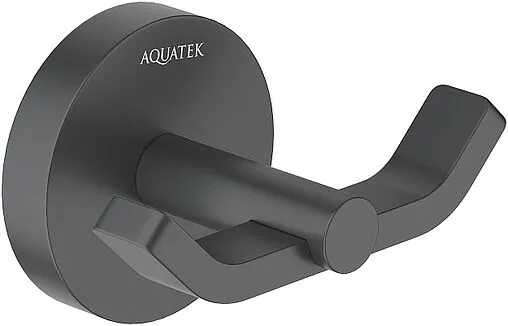 Крючок двойной Aquatek Бетта чёрный матовый AQ4602MB