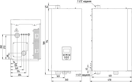 Котел электрический одноконтурный 48кВт Zota SOLID-X 48 SS3468421048