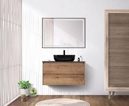 Тумба-умывальник подвесная BelBagno KRAFT 80 Rovere Tabacco KRAFT-800-2C-SO-RT+