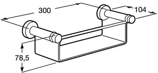 Полка Roca Superinox хром матовый 817311002