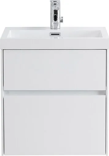 Тумба-умывальник подвесная BelBagno PIETRA MINI 50 Bianco Lucido PIETRA MINI-500AS-2C-SO-BL+BB-500-PM-LVB