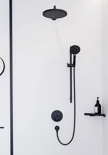 Термостат для 2 потребителей Hansgrohe ShowerSelect S чёрный матовый 15743670