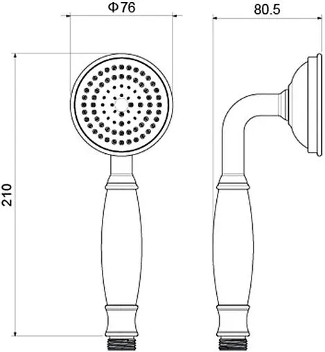 Лейка ручного душа Aquatek Классик золото AQ2008PG