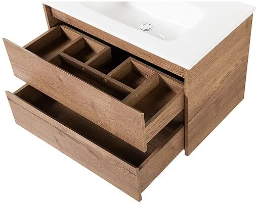 Тумба-умывальник подвесная BelBagno KRAFT 80 Rovere Tabacco KRAFT-800-2C-SO-RT+