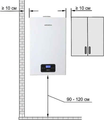 Настенный газовый котел одноконтурный турбированный 40кВт Arderia Turbo SB40 2201378