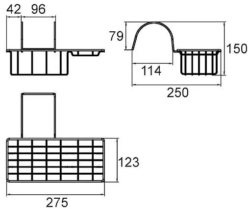 Полка Milardo Shelf хром 301W000M44K