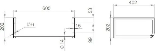 Консоль подвесная Uperwood UPD Tanos 60 бук тёмный 291020550