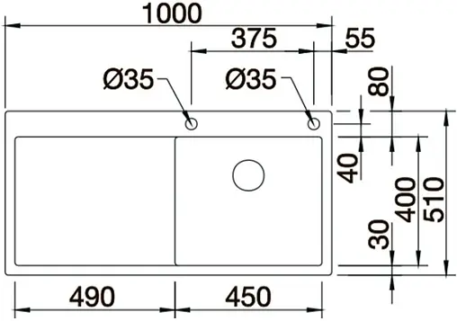 Мойка кухонная Blanco Claron 5 S-IF/А 100 R нержавеющая сталь 521625