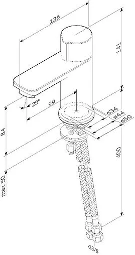 Смеситель для раковины Am.Pm X-Joy чёрный матовый F85A02522