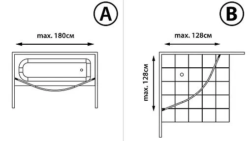 Карниз для ванны дугообразный Fixsen хром FX-25144