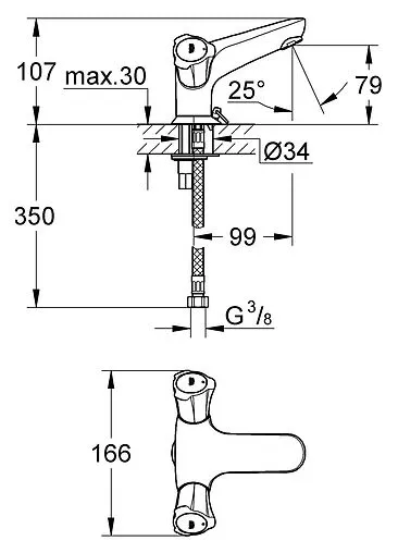 Смеситель для раковины Grohe Costa L хром 21100001