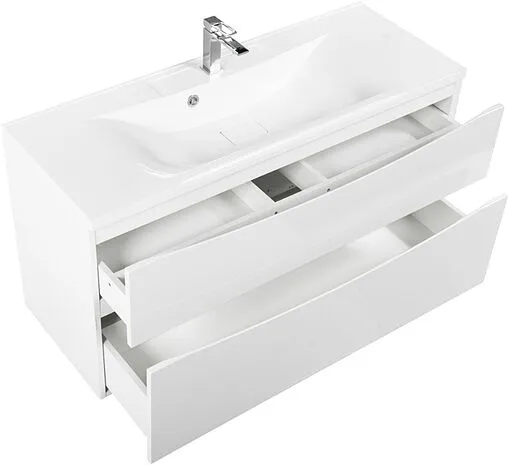 Тумба-умывальник подвесная BelBagno MARINO-H60 60 Bianco Lucido MARINO-H60-600-2C-SO-BL-P+BB600/450-LV-MR-AST