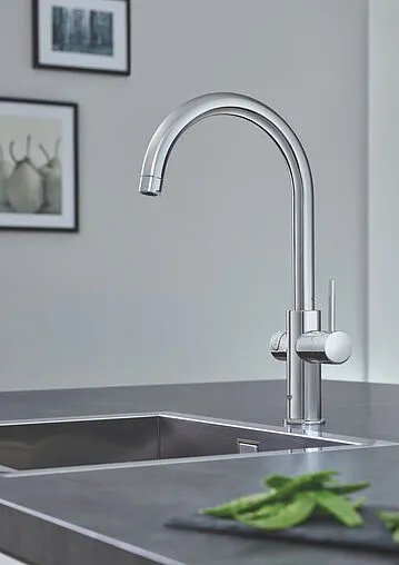 Смеситель для кухни с фильтром и встроенным нагревом воды Grohe Red II Duo хром 30079001