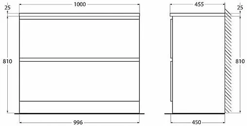 Тумба-умывальник подвесная BelBagno ALBANO 100 Rovere Rustico ALBANO-1000-2C-PIA-RR+