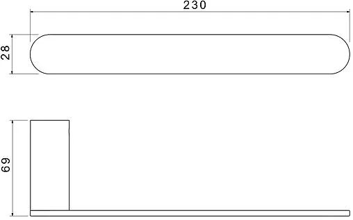 Полотенцедержатель Aquatek Лира чёрный матовый AQ4419MB