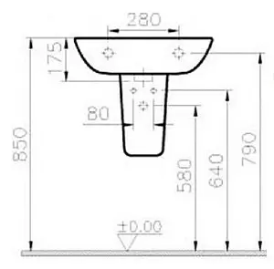 Полупьедестал VitrA S20 белый 5281B003-7201 Полупьедестал VitrA S20 белый 5281B003-7201, 2