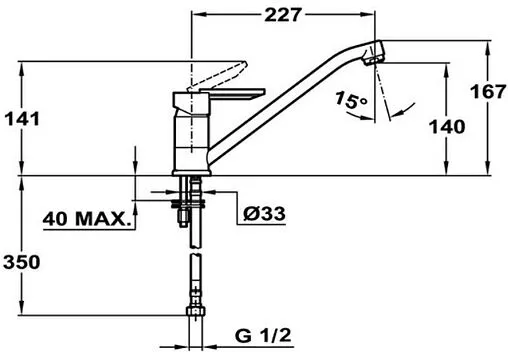 Смеситель для кухни Teka ML топаз 81913620T