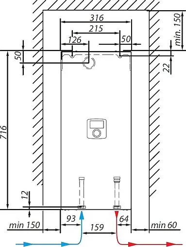 Котел электрический одноконтурный 8кВт Viessmann Vitotron 100 VMN3 8 ZK05253