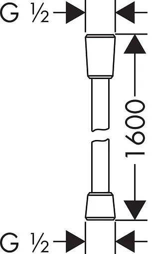 Шланг для душа Hansgrohe Isiflex 160см под сталь 28276800